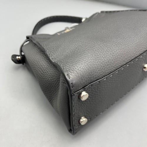 Fendi Peekaboo I See U Medium Grained Calfskin Grey