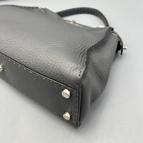 Fendi Peekaboo I See U Medium Grained Calfskin Grey