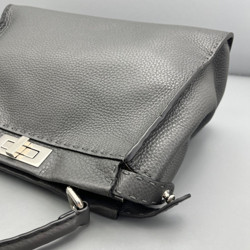 Fendi Peekaboo I See U Medium Grained Calfskin Grey