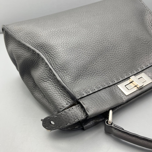 Fendi Peekaboo I See U Medium Grained Calfskin Grey