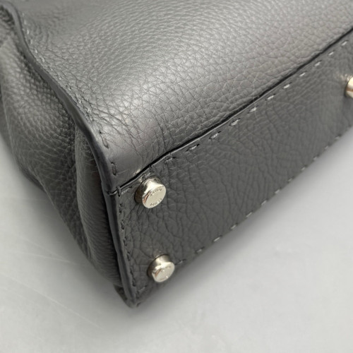Fendi Peekaboo I See U Medium Grained Calfskin Grey