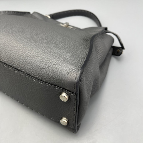 Fendi Peekaboo I See U Medium Grained Calfskin Grey