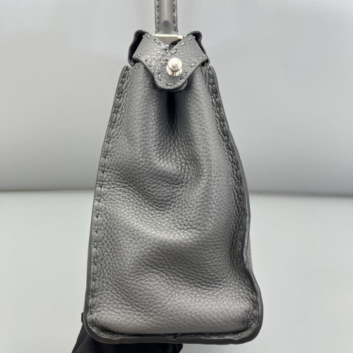 Fendi Peekaboo I See U Medium Grained Calfskin Grey