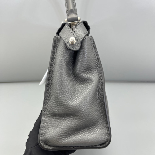 Fendi Peekaboo I See U Medium Grained Calfskin Grey