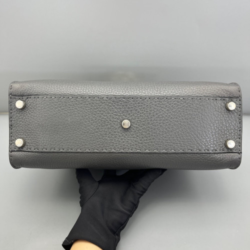 Fendi Peekaboo I See U Medium Grained Calfskin Grey