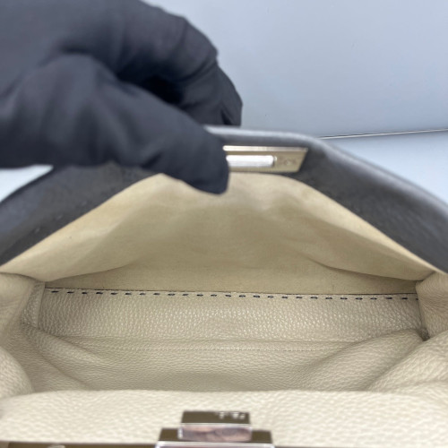Fendi Peekaboo I See U Medium Grained Calfskin Grey