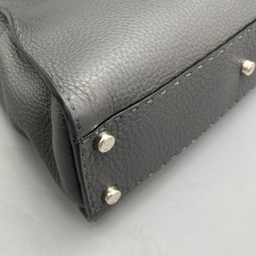 Fendi Peekaboo I See U Medium Grained Calfskin Grey