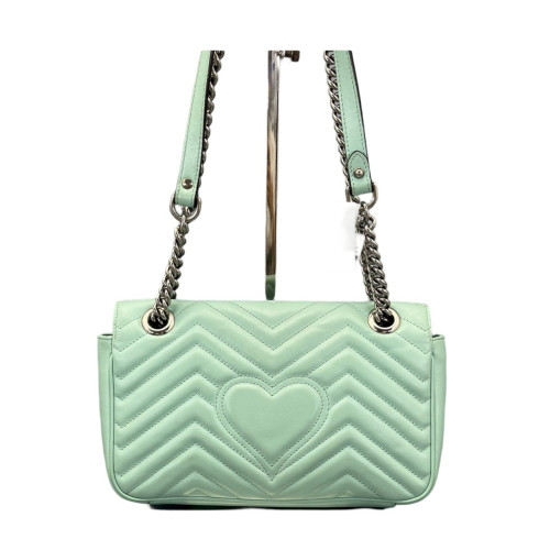 Gucci Matelasse Small GG Marmont Calfskin Light Green