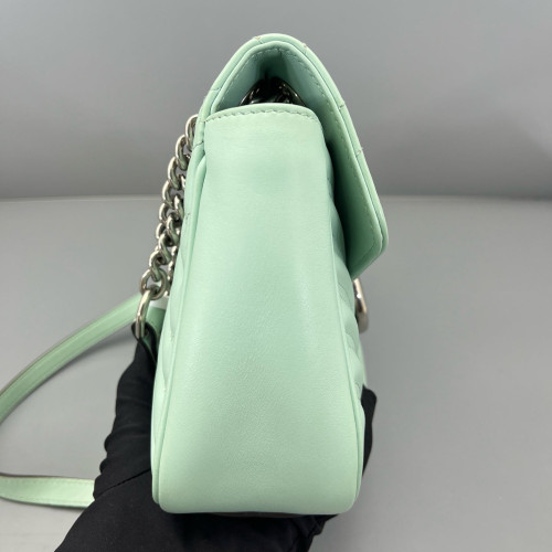 Gucci Matelasse Small GG Marmont Calfskin Light Green