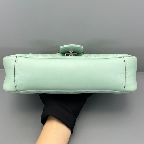 Gucci Matelasse Small GG Marmont Calfskin Light Green