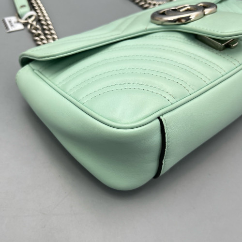 Gucci Matelasse Small GG Marmont Calfskin Light Green
