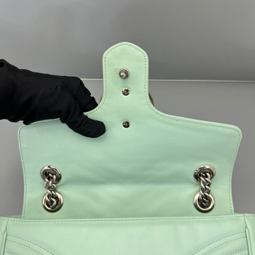 Gucci Matelasse Small GG Marmont Calfskin Light Green