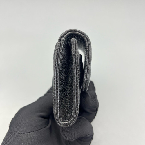 Chanel Quilted Classic Flap Card Holder Caviar Black