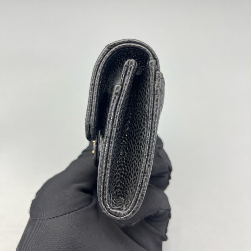 Chanel Quilted Classic Flap Card Holder Caviar Black