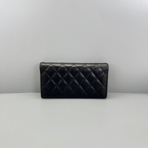 Chanel Quilted Classic Flap Flap Wallet Calfskin Black