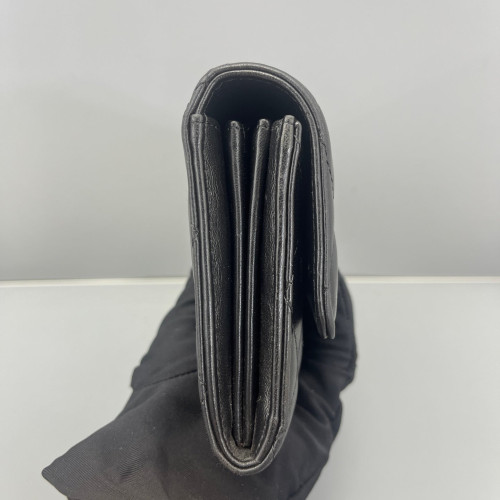 Chanel Quilted Classic Flap Flap Wallet Calfskin Black