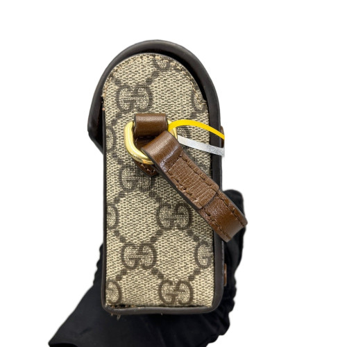 Gucci Mini Horsebit 1955 GG Supreme Monogram Tan