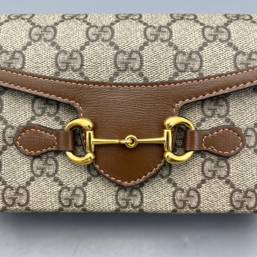 Gucci Mini Horsebit 1955 GG Supreme Monogram Tan
