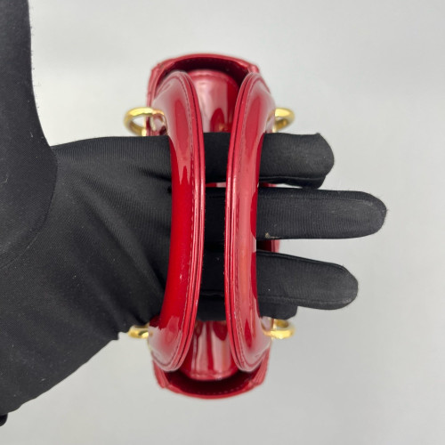 Dior Mini Lady Dior Patent Calfskin Red