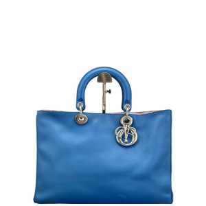 Dior Large Diorissimo Tote Calfskin Blue
