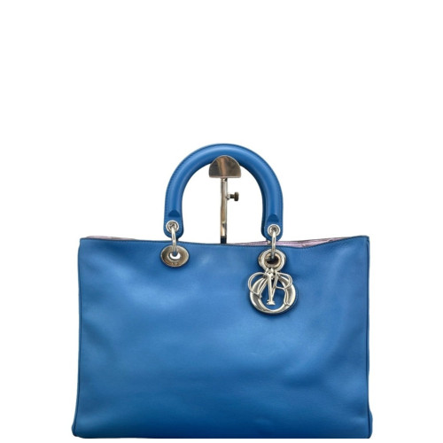 Dior Large Diorissimo Tote Calfskin Blue