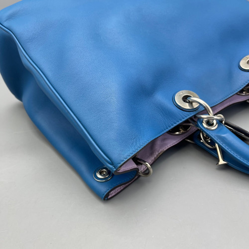 Dior Large Diorissimo Tote Calfskin Blue
