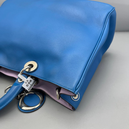 Dior Large Diorissimo Tote Calfskin Blue