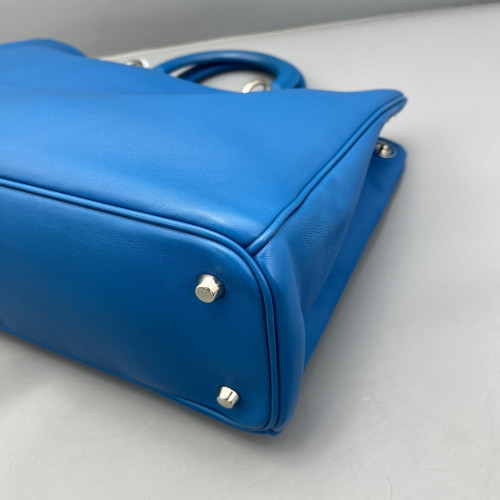 Dior Large Diorissimo Tote Calfskin Blue