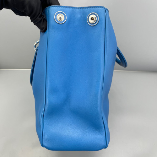 Dior Large Diorissimo Tote Calfskin Blue