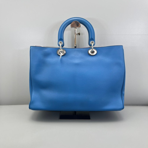 Dior Large Diorissimo Tote Calfskin Blue