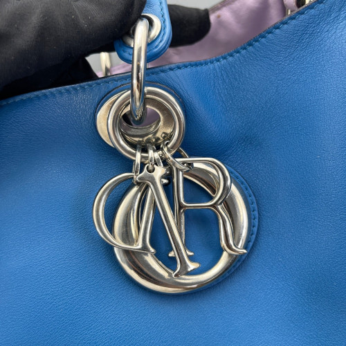 Dior Large Diorissimo Tote Calfskin Blue