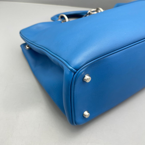Dior Large Diorissimo Tote Calfskin Blue