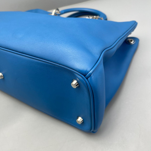 Dior Large Diorissimo Tote Calfskin Blue