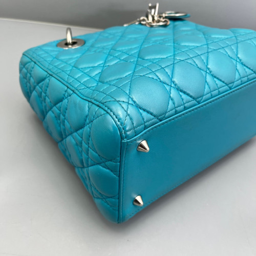 Dior Medium Lady Dior Calfskin Blue