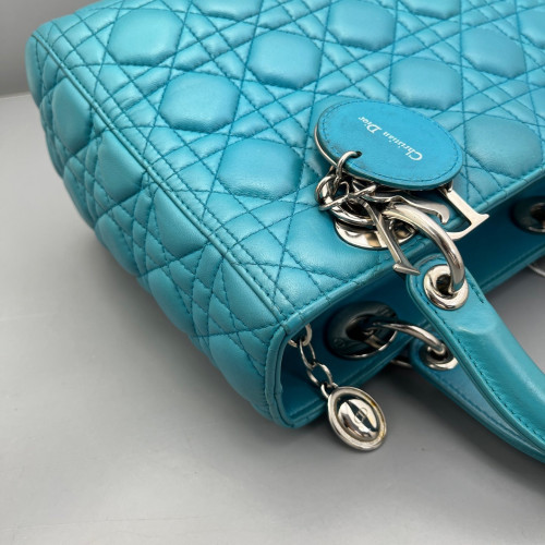 Dior Medium Lady Dior Calfskin Blue