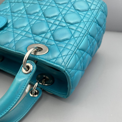 Dior Medium Lady Dior Calfskin Blue
