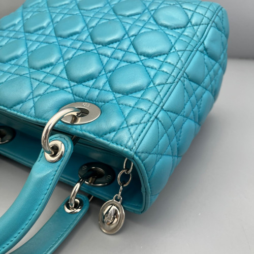 Dior Medium Lady Dior Calfskin Blue