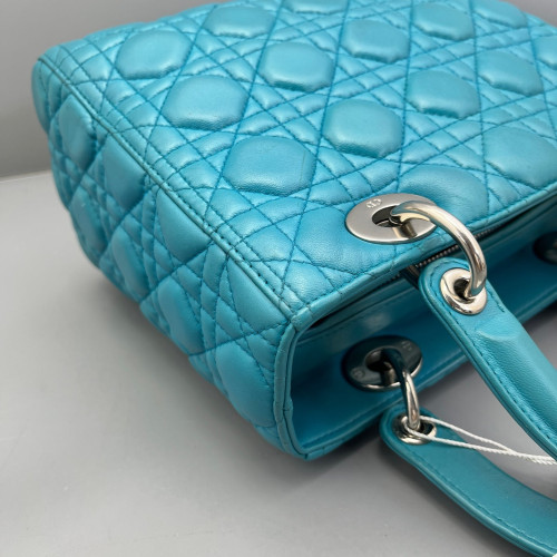 Dior Medium Lady Dior Calfskin Blue