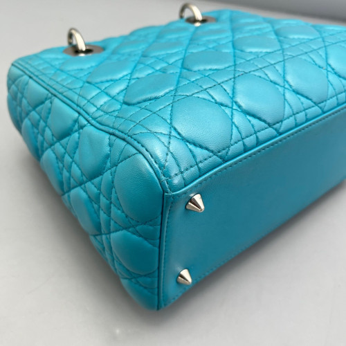 Dior Medium Lady Dior Calfskin Blue