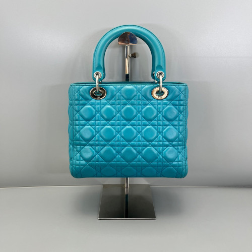 Dior Medium Lady Dior Calfskin Blue