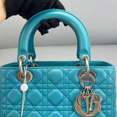Dior Medium Lady Dior Calfskin Blue