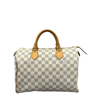 Louis Vuitton Speedy 30 Damier Azur White