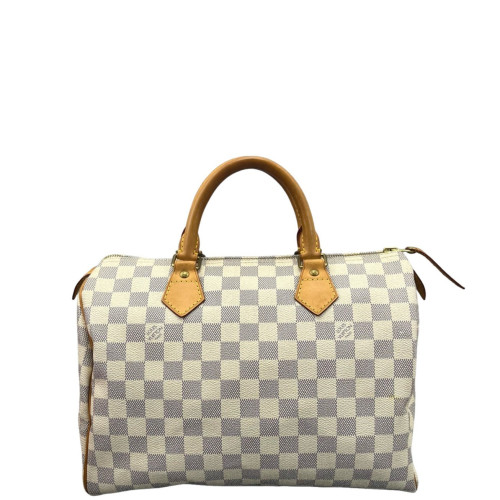 Louis Vuitton Speedy 30 Damier Azur White