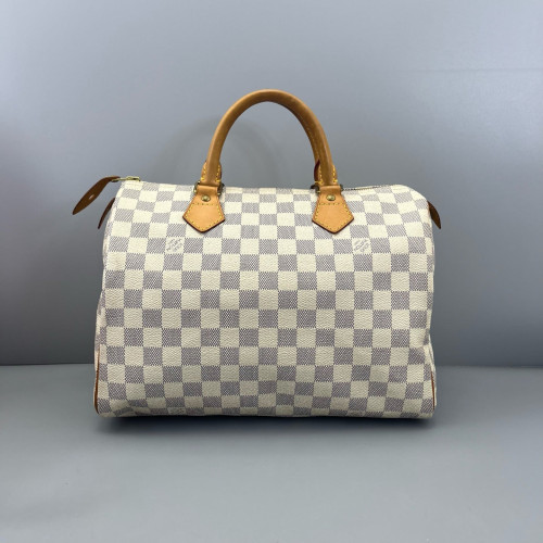 Louis Vuitton Speedy 30 Damier Azur White