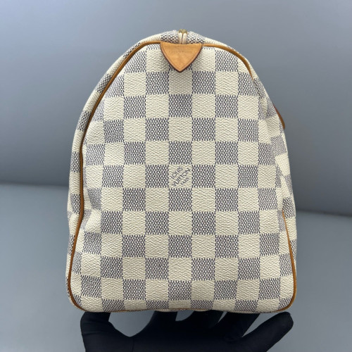 Louis Vuitton Speedy 30 Damier Azur White