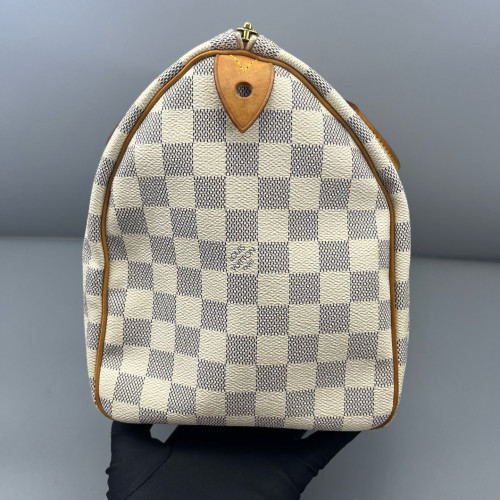 Louis Vuitton Speedy 30 Damier Azur White