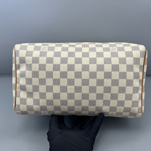 Louis Vuitton Speedy 30 Damier Azur White