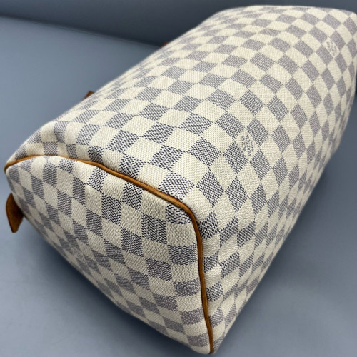 Louis Vuitton Speedy 30 Damier Azur White