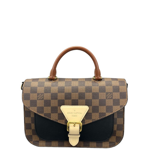 Louis Vuitton Beaumarchais Shoulder Bag Damier Ebene Brown Black