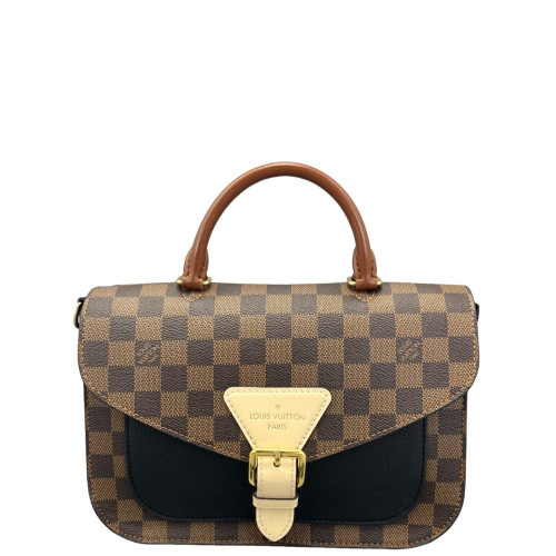 Louis Vuitton Beaumarchais Shoulder Bag Damier Ebene Brown Black